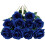 12 rosas pretas de seda com hastes longas 1