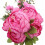 Kunstig silkepeonbukett med 6 blomster og 2 knopper 1