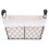 Panier de rangement en fil de fer avec doublure en coton 1