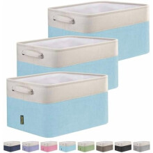 Lot de 3 bacs de rangement pour lin 15 po x 11 po x 9,5 po