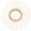 Rattan Wall Mirror with Sunflower Design 38x38cm 1