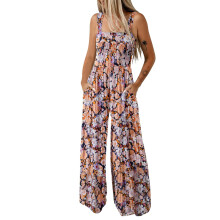 Women's Casual Loose Sleeveless Printed-pale pinkish gray L