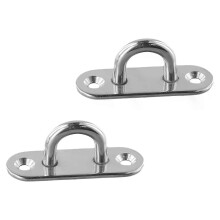 U-förmiger Ringhaken aus Edelstahl, 2 Ösenplatten für Deckenventilatoren, Bootsdeckseile und zum Aufhängen
