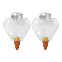 2pcs Heart Plant Watering Stakes, Automatic Drip Irrigation Spikes for Indoor Outdoor Potted Plants