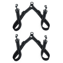 Doppio guinzaglio per cani di grossa taglia, divisori regolabili 90-120 cm in nylon