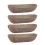 4 Pack 24 Inch Natural Coir Trough Liners for Wall Planters, Window Baskets, Deck Railings 1