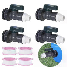 PVC Water Barrel Spigot Kit with Inner Connection, Connector Drain Adapter for Garden Rain Barrel Tool Supplies