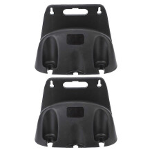 Black Garden Hose Holder Wall Mounted 2-Pack Water Hose Storage Organiser Bracket for Outdoor Use