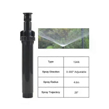 Verstellbarer 0-360-Popup-Regner mit 15 mm 1/2"-Innengewinde für die Garten- und Rasenbewässerung
