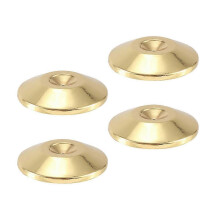 Gold Speaker Spikes Pads, 4-Pack Pure Copper 25mm Base Foot Cones Compatible with Various Speakers