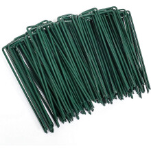 U-förmige Gartenpfähle aus verzinktem Stahl, 150 mm Rasennägel für Mulchvlies und Gras