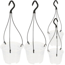 4 Sets atmungsaktiver Hängepflanztöpfe mit Haken für Orchideen, dekorativer Blumenkorb für Zuhause und Büro