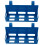 Supporto da balcone per fiori, in plastica blu, per appendere composizioni floreali, set da 2 pezzi 1