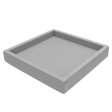 Vassoio per vasi in plastica spessa, grigio, 22,6x22,6 cm, quadrato, a tenuta stagna, ideale per interni e balconi.