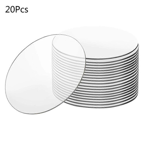 Clear Acrylic Round Discs 10cm 20-Pack for DIY Craft Keychain Ornaments