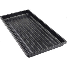 Confezione da 2 vassoi per la germinazione di piantine, 25x50 cm, neri, ideali per la propagazione di microgreens e piante.