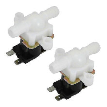 2x 12V DC druckloses Wasserablass-Magnetventil, 12 mm (3/8 Zoll), normalerweise geschlossen, Kunststoff für Wasser und Luft