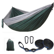 Camping Hammock with Tree Straps, Nylon, Portable for Outdoor Hiking Backyard Beach