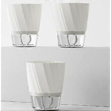 Selbstbewässernde Blumentöpfe, 3er-Set, transparente Kunststoff-Pflanzgefäße für den Innenbereich, geeignet für Orchideen und Efeututen