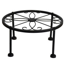 Supporto per fioriera nero, portavaso, 9,2x4,72 pollici, in ferro, protezione per pavimento per piante da interno ed esterno