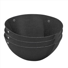 Hangmandvoering 40 cm, zwart vilt, niet-geweven plantenpotinzetstuk met verborgen gespen voor hangmanden en draadplantenhouders.