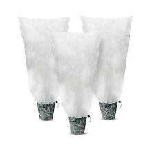 Frost Protection Cover for Outdoor Plants 80x120cm with Drawstring, Winter Plant Guard Bag