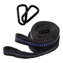 Hammock Straps 2-Pack with Carabiners, Polyester Fixing Ropes for Outdoor Camping Hiking