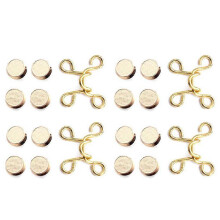 Waist Buckle Extender, 4-Pack Metal Adjustable Jean Button for Trousers & Skirts, Gold