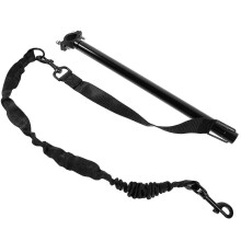 Guinzaglio nero per cani, ideale per passeggiate in bicicletta, corda di trazione per animali domestici di taglia media e piccola, a mani libere.