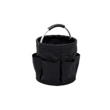 Schwarze, tragbare, faltbare Aufbewahrungstasche für Gartengeräte, Einkäufe und Picknicks, 28 cm großer Korb aus Oxford-Gewebe