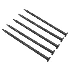 Nylon-Gartenrand-Erdanker, 50 Stück, spiralförmige Verankerungsspitzen für Pflastersteine, Rasen und Unkrautbarrieren