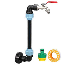 3/4-Zoll-Schwanenhals-IBC-Tankadapter mit Auslassventil, Messing- und Kunststoffkonstruktion, für 600-1000 Liter Regenwassertanks