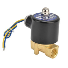 Magnetventil 2W-040-10 G3/8 aus Messing, normalerweise geschlossen, für Wasser, Luft und Öl, 220 V Wechselstrom