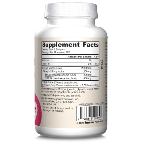 Jarrow Formulas, EPA-DHA Balans, 240 Softgels 1