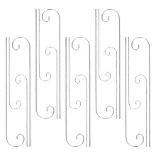 Silver Plant Label Hooks, Shepherd Hook Style Garden Stakes for Displaying Signs, 20-Pack