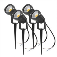 4PCS 5W IP65 Waterproof Garden Lawn Spike Lights, Warm White LED Bulb, 90-120LM/W, 50,000 Hours Life