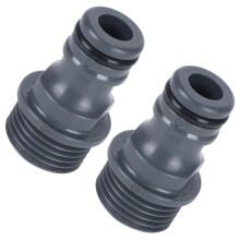 2Pcs G1/2 Male Thread Quick Connector Nipple for Hose Tap, Adapter for Irrigation System Tool