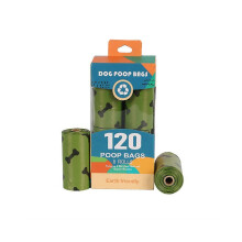 8 Roll Pet Dog Poop Bags, Biodegradable, Unscented, 33cm x 23cm, Leak-Proof