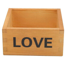 Set aus 2 Sukkulenten-Pflanztöpfen aus Holz, natürliche Holz-Blumenbox als Organizer für die Tischdekoration im Büro oder Zuhause