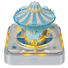 2025 3D Panoramic Paper Carving Calendar with LED Light and Acrylic Case, Sticky Notes Art Desk Organiser