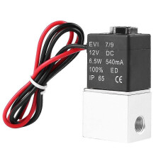 2-Wege-Magnetventil, normalerweise geschlossen, 1/8"-NPT-Anschluss, 12 V DC, Aluminiumgehäuse, für Luft, Wasser und Gas