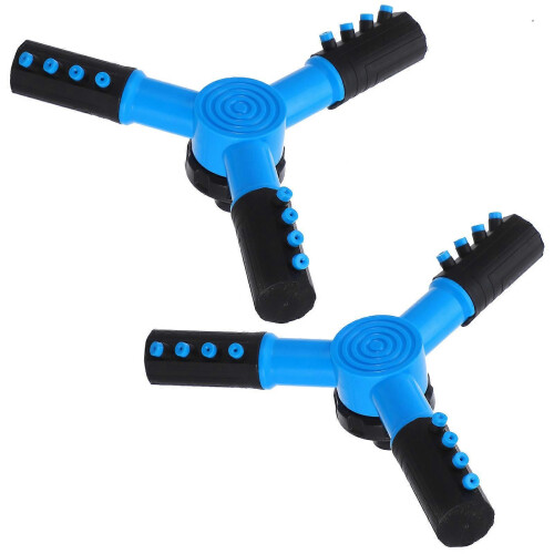 Automatic Rotating Sprinkler, 2Pcs Blue ABS Lawn Watering Tool with Adjustable Head for Garden Irrigation