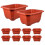 20 Pcs Red Rectangular Bonsai Planter Pots with Drainage Holes for Balcony Garden Windowsill 1