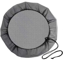 47 Inch Rain Barrel Cover with Tear-Resistant Mesh, UV Protected Net for Water Collection