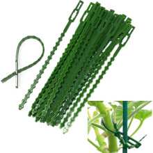 50pcs Adjustable Plant Ties, 17cm Green Plastic Garden Cable Ties for Plants and Vines
