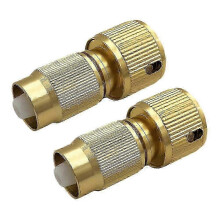 2pcs Brass Expandable Hose Repair Adaptor, Garden Hose Fitting, Water Quick Connect