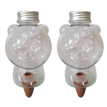 Automatische druppelirrigatiesystemen van klei en plastic, set van 2, voor binnen- en buitenplanten.