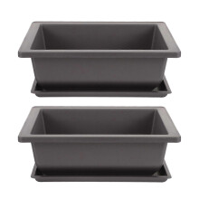 Sets Kunststoff-Pflanztöpfe mit Untersetzern für Garten, Bonsai, Sukkulenten, drinnen und draußen