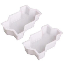 2 Stück Kunststoff-Wellenform-Gartenweg-Pflasterform für DIY-Zementziegel