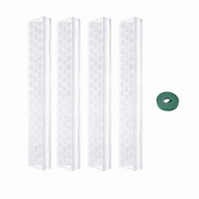4-Pack 17" Beige Plastic Moss Pole for Climbing Plants, Semi-Cylindrical Support for Monstera & Pothos